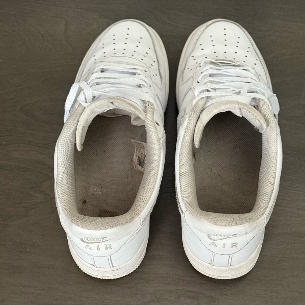 Nike Air Force 1 '07 Shoes Mens White Leather Low Top CW2288-111 Sneakers Sz 9 - Picture 5 of 13